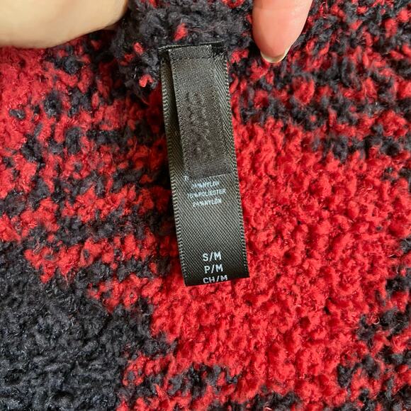 Skims Cozy Knit Buffalo Check Pullover Sweater Size Small / Medium - Picture 3 of 6